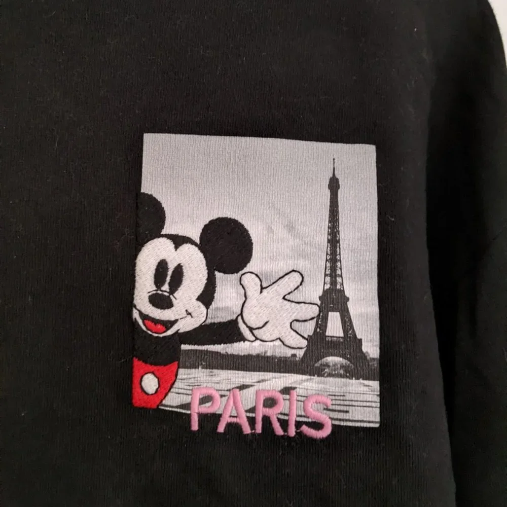 Zara Disney Mickey Mouse Paris Sweatshirt - Size MEDIUM - Picture 2 of 4